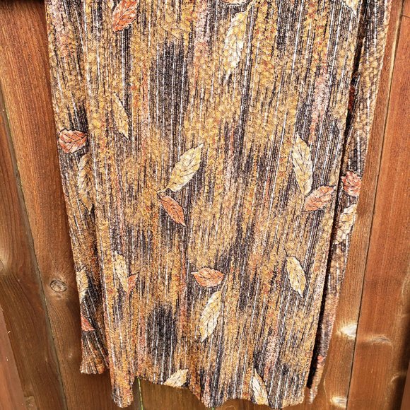Vintage 90's Notations Fall Vibes Leaf Print Maxi Skirt Size Large - Picture 10 of 11